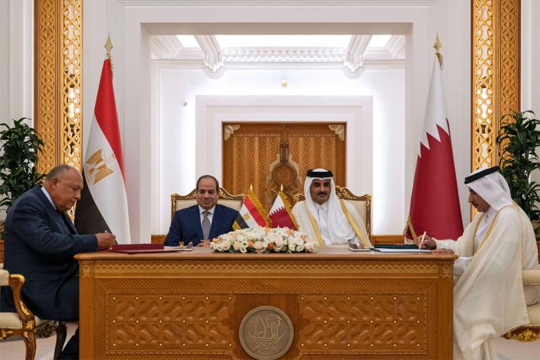 Sisi's trip to Qatar is his first since Cairo and Doha restored relations last year following a regional diplomatic rift