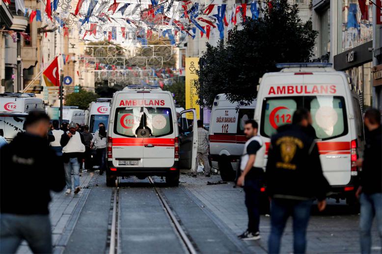 Erdogan said the bomb blast had the “smell of terror”