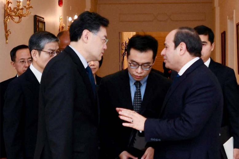 Gang said Beijing would continue to develop its investment in Egypt’s infrastructure projects