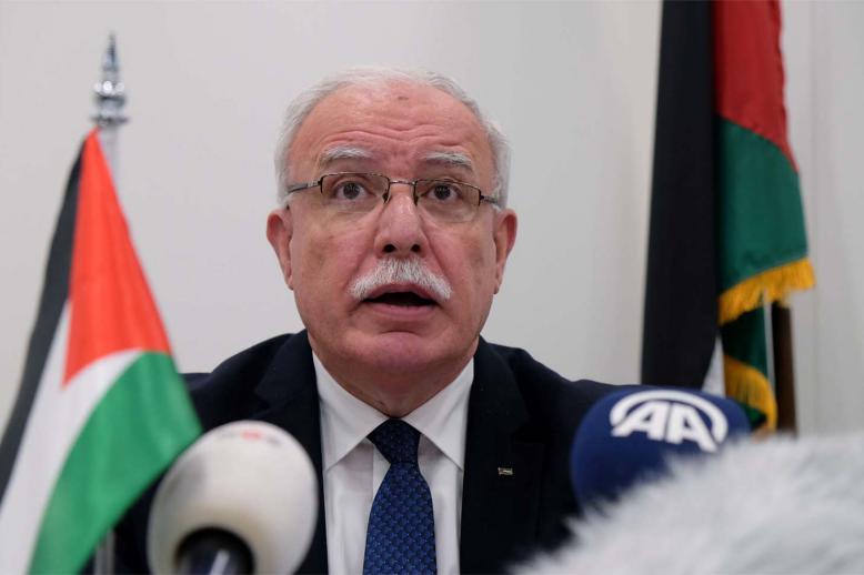 Palestinian foreign minister Riad Malki