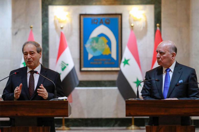 The two diplomats also discussed the humanitarian crisis of the Syrian refugees in Iraq