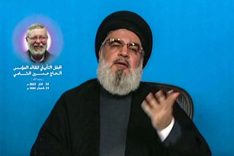 The leader of Lebanon's Iran-backed Hezbollah, Sayyed Hassan Nasrallah