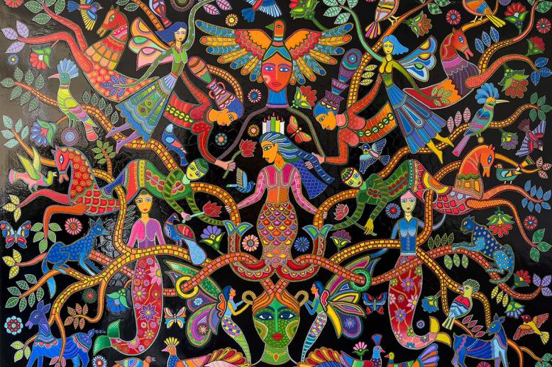 ABDERRAHIM TRIFIS, UNTITLED, Oil on panel 100 x 140 cm 