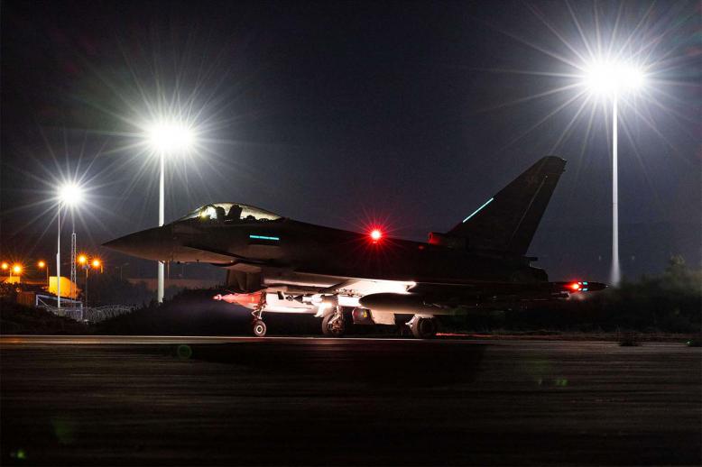 The strikes were conducted in the hours of darkness 