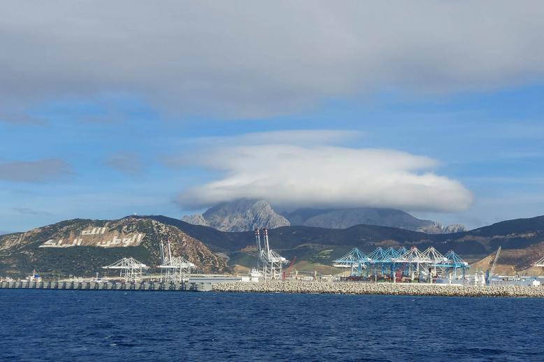 A view of Tanger Med port from the sea