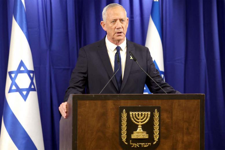 With Gantz gone, Netanyahu would lose the backing of the centrist bloc 