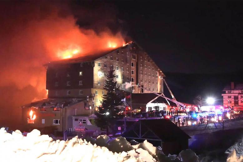 The fire is believed to have started in the restaurant section at around midnight