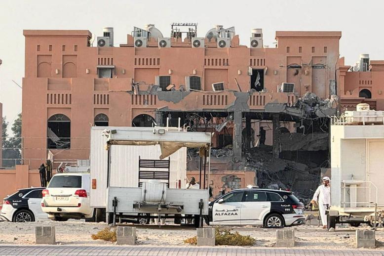 The scene of Israeli strikes on Hamas officials in Doha