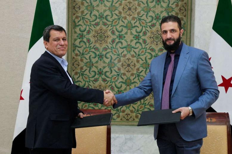 الشرع يطالب بأن  تتحمل الدولة السورية وحدها مسؤولية حماية أراضيها 