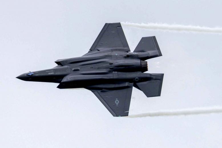 A F-35 fighter jet performs during the International Aerospace Exhibition ILA on the opening day at Schoenefeld Airport in Berlin, Germany, June 5, 2024. 