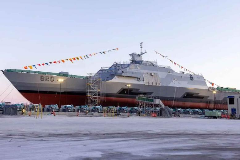 A view of His Majesty King Saud, the first of four multi-mission combat vessels under Saudi Arabia’s Tuwaiq Project.