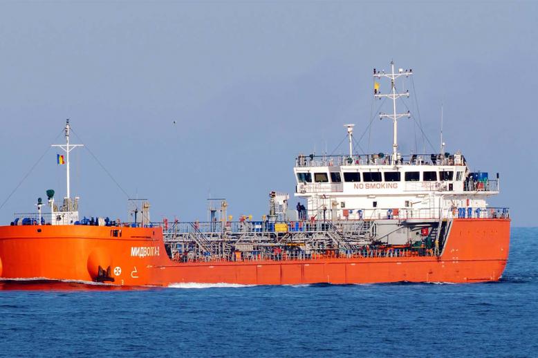 The Russian-flagged MIDVOLGA-2 tanker