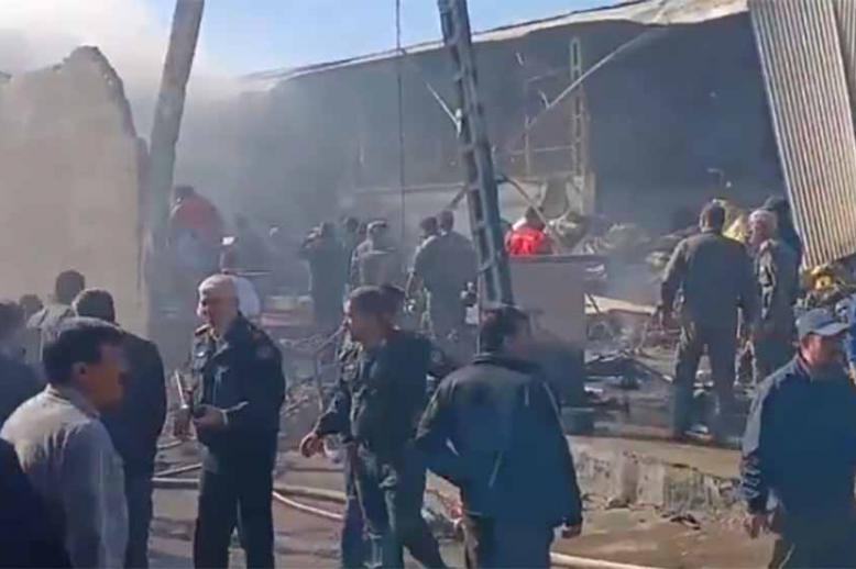 The scene of the helicopter crash
