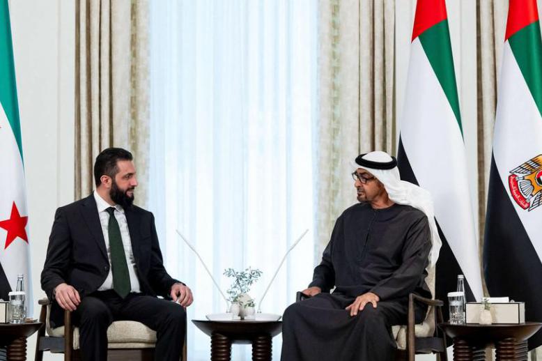 احمد الشرع والشيخ محمد بن زايد