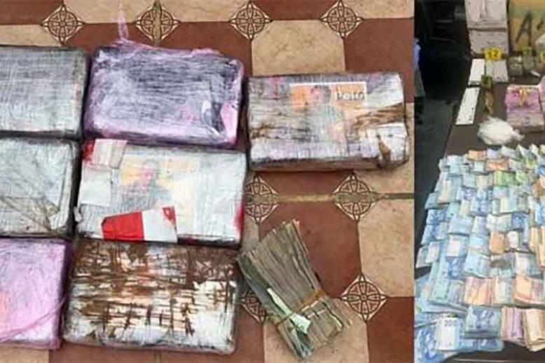 10.5 kilograms of cocaine and 82 kilograms of chira were seized