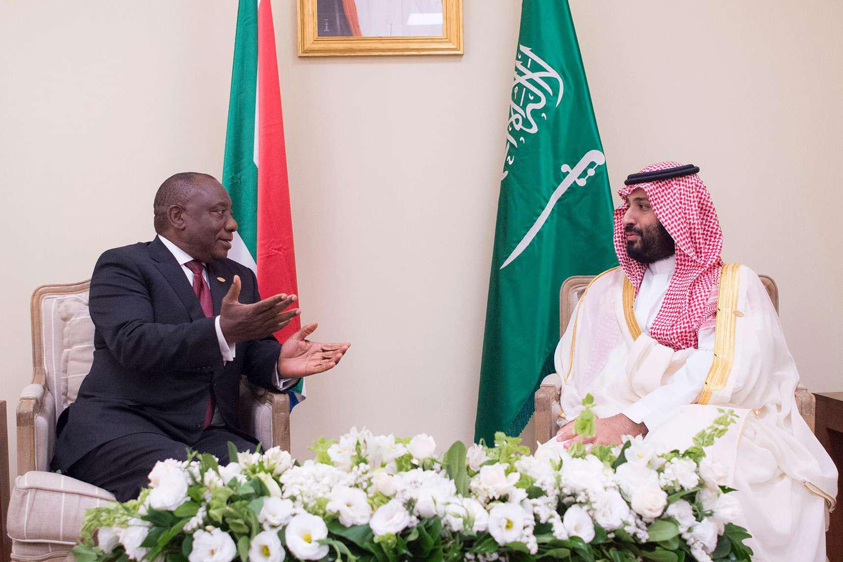 محمد بن سلمان ورئيس جنوب افريقيا
