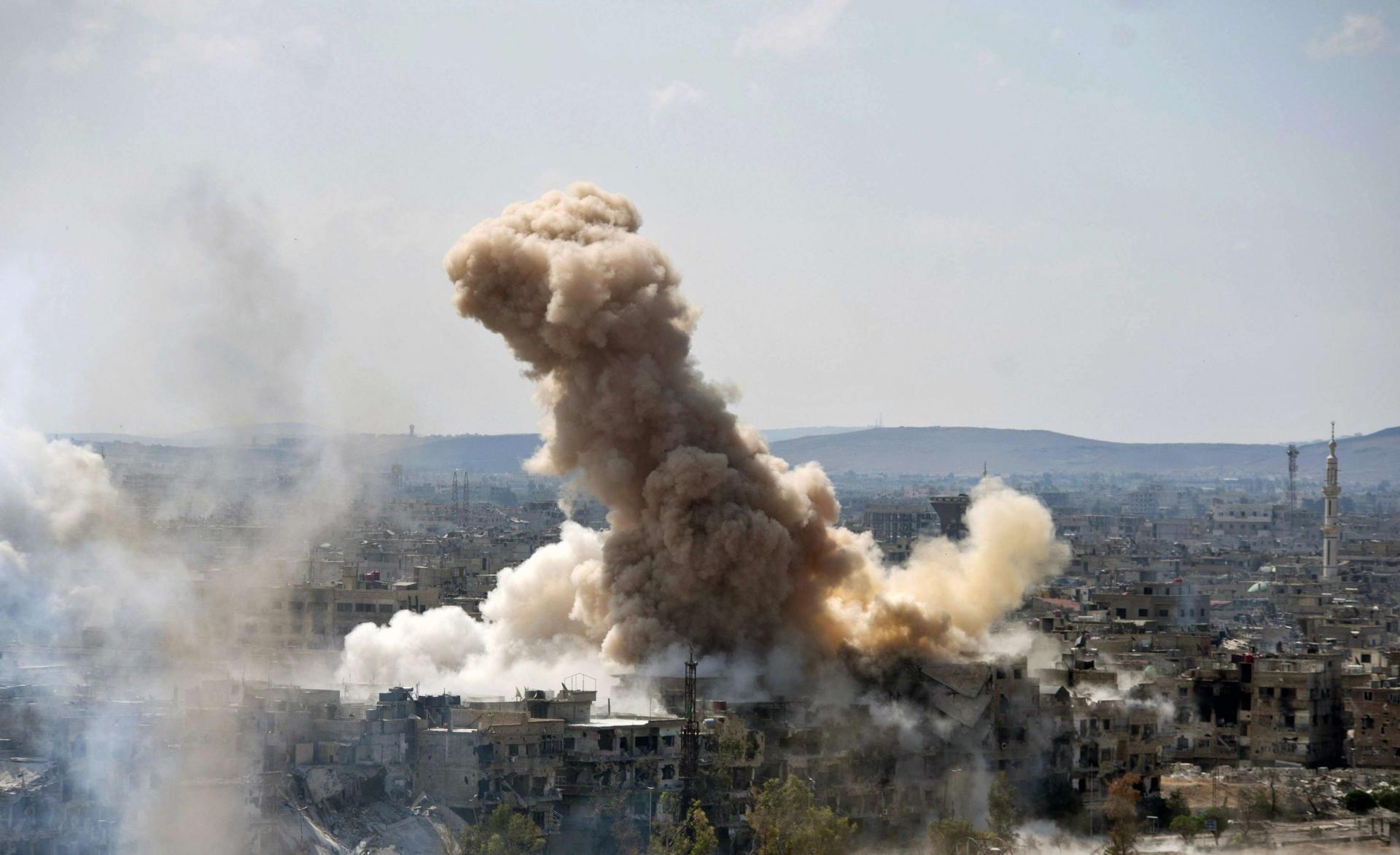 It was unclear if the blast was caused by a bomb that was planted or a suicide attack
