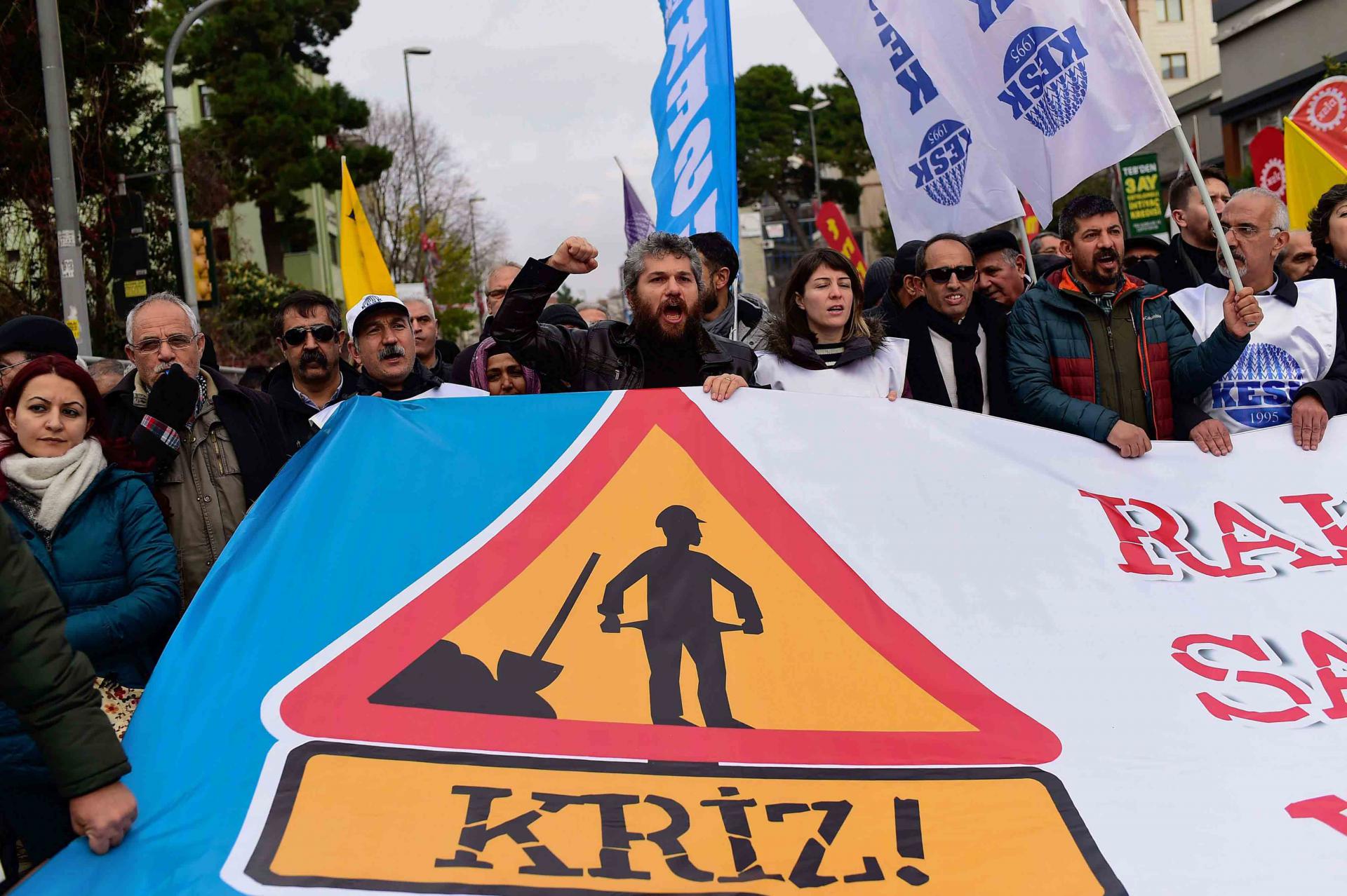 Thousands of Turks protested in Istanbul last month against crippling inflation