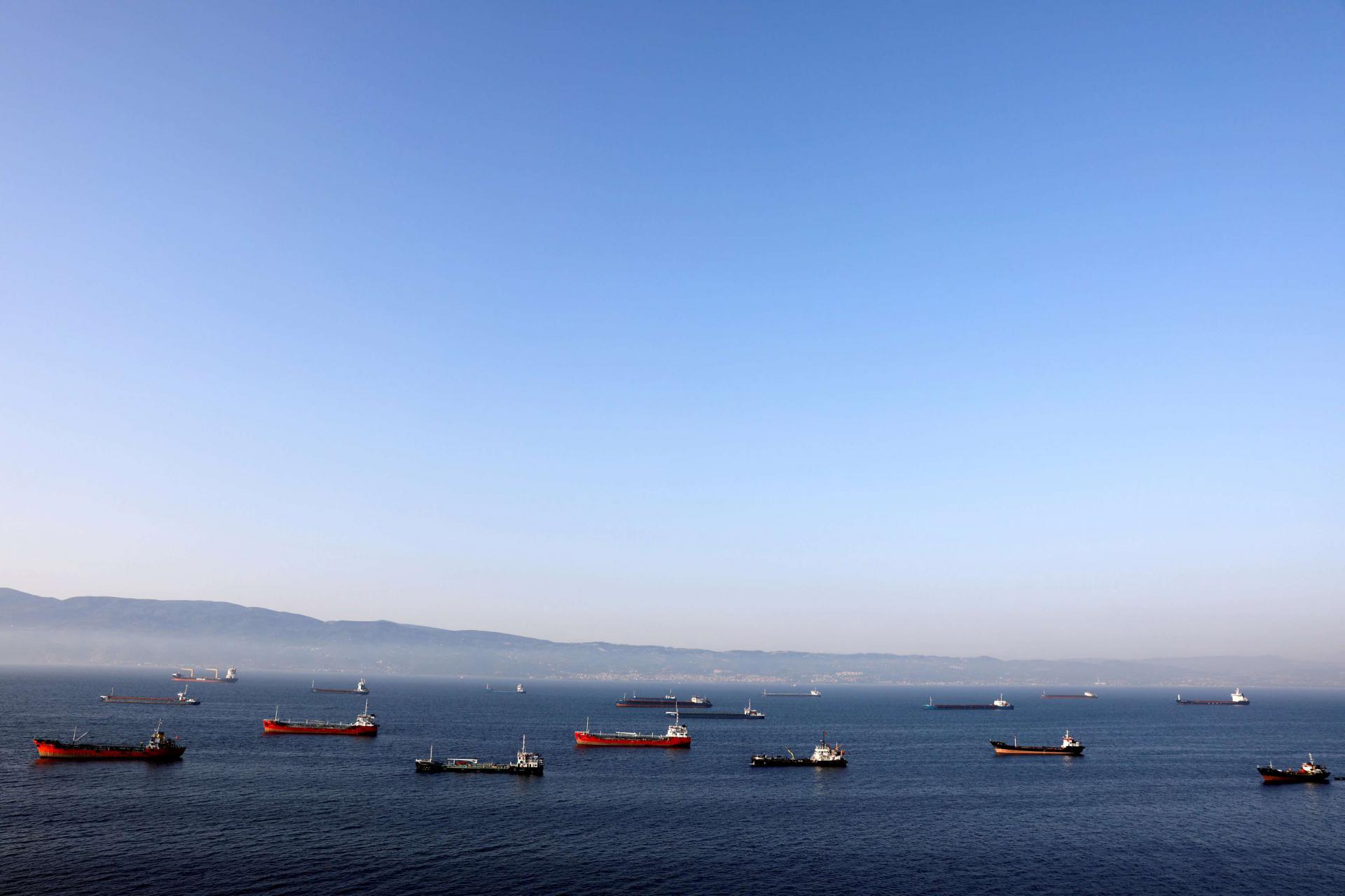 Oil tankers wait to dock at Tupras refinery near the northwestern Turkish city of Izmit, Turkey, June 28, 2017.