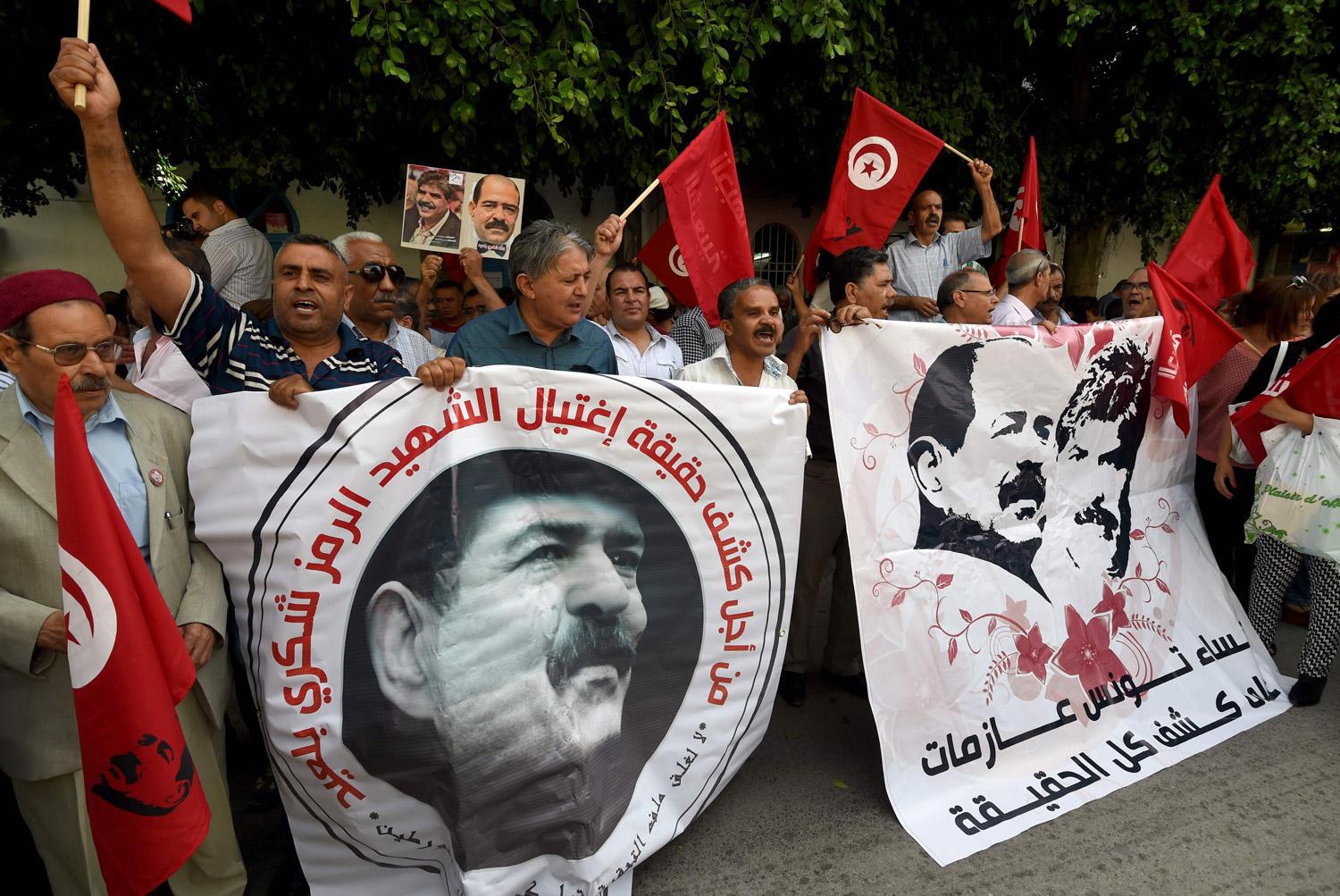 Shukri Belaid and Mohamed Brahimi.