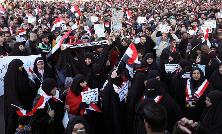 محتجون عراقيون