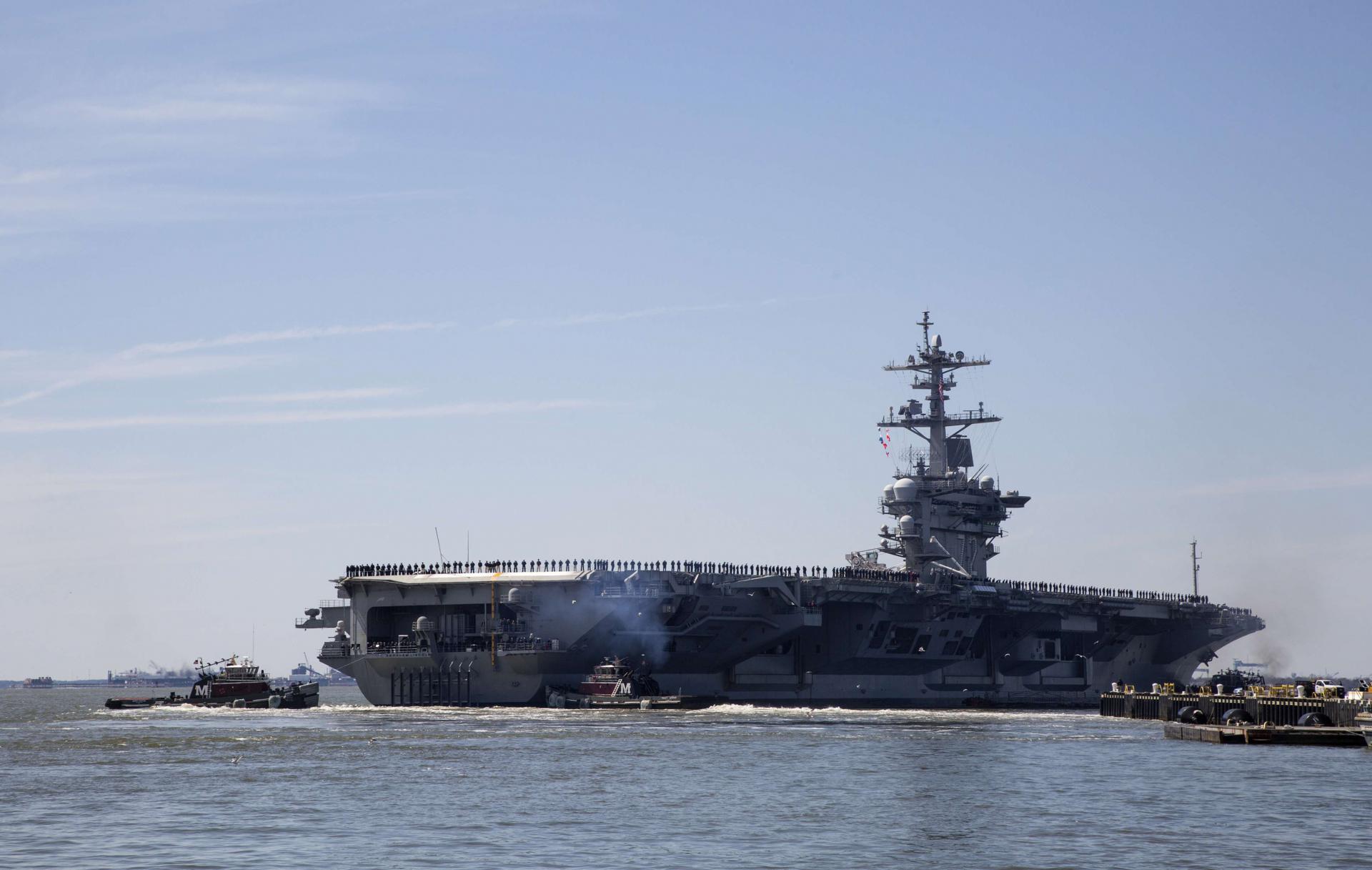 The USS Abraham Lincoln has previously been deployed to the Gulf, including during the 2003 US-led invasion of Iraq