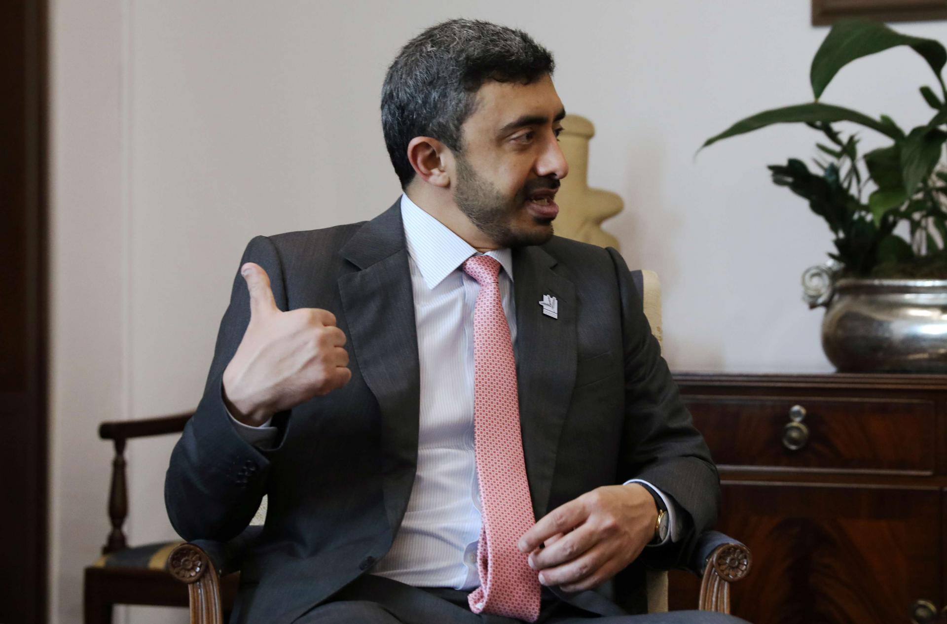 وزير الخارجية والتعاون الدولي الإماراتي الشيخ عبدالله بن زايد آل نهيان