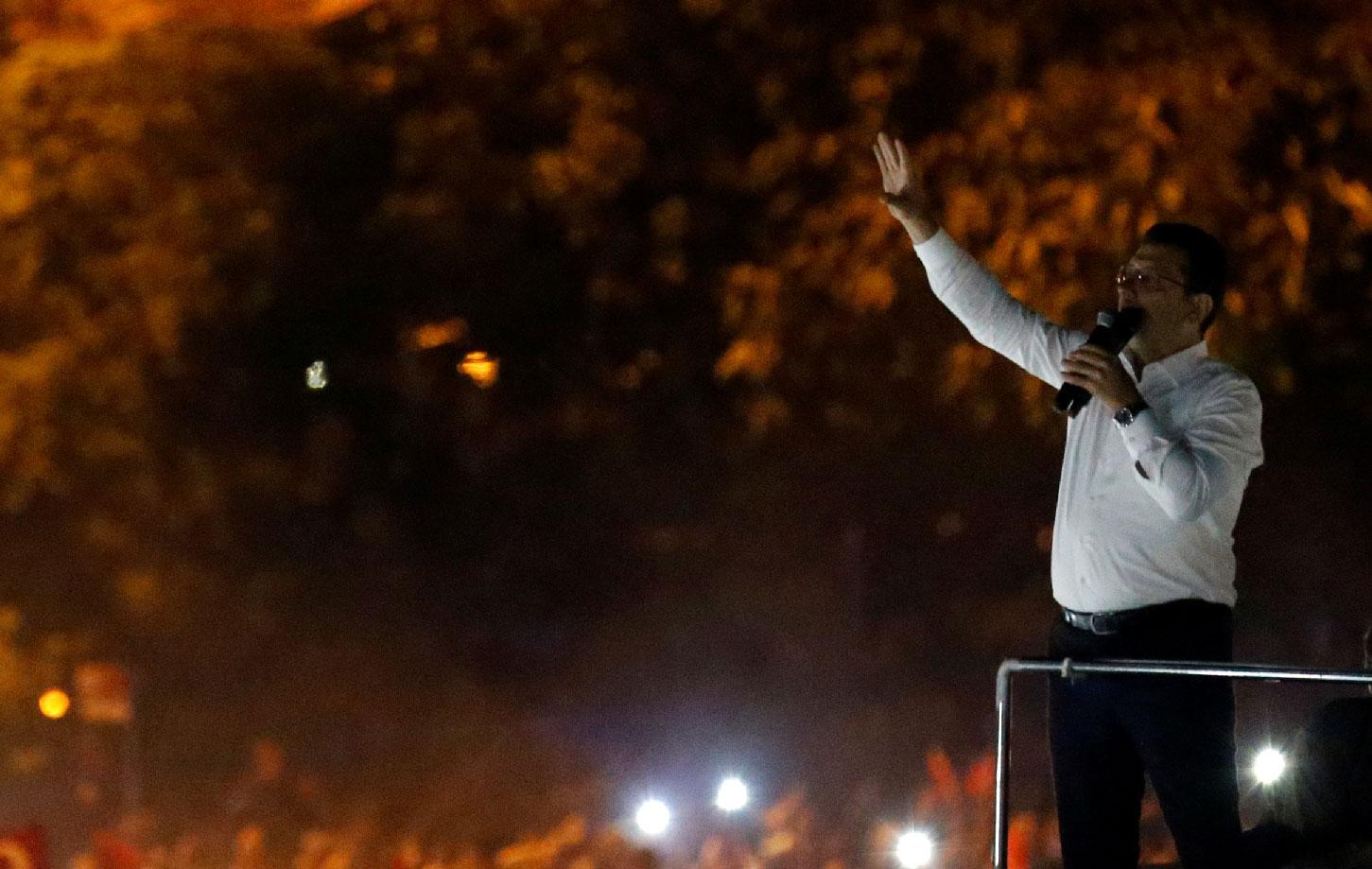 Ekrem Imamoglu holds a rally in Beylikduzu district, Istanbul