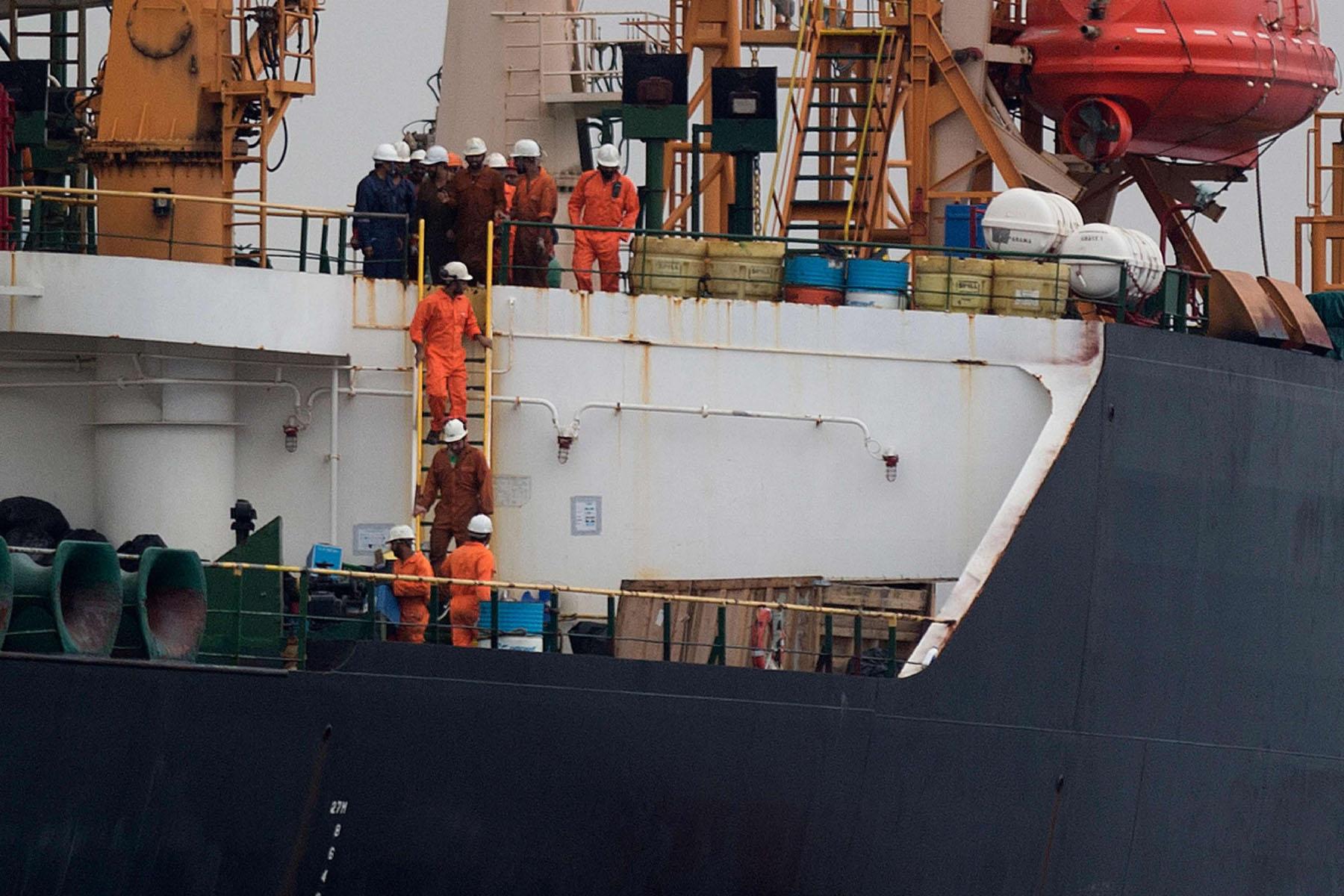 The tanker was seized last week by British Royal Marines off the coast of the British Mediterranean territory of Gibraltar 