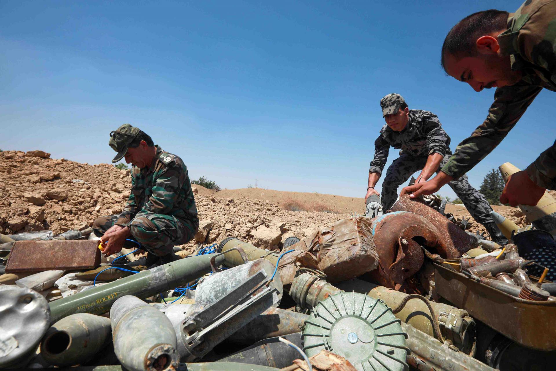 Across Syria, more than 10 million people live in areas contaminated by explosive hazards, the United Nations says