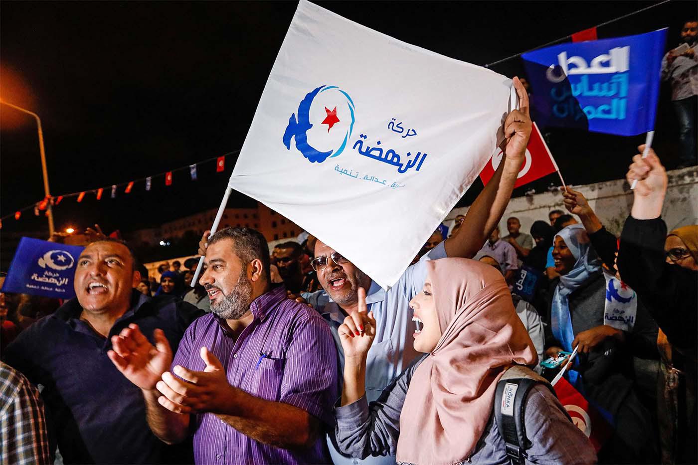 Ennahda's projected vote share translates into only about 40 seats