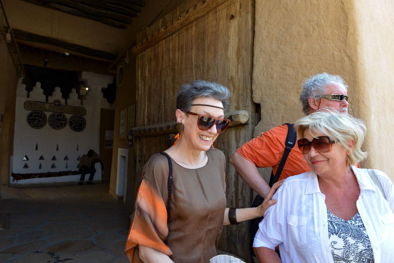 Polish tourists visit the King Abdulaziz museum of Masmak
