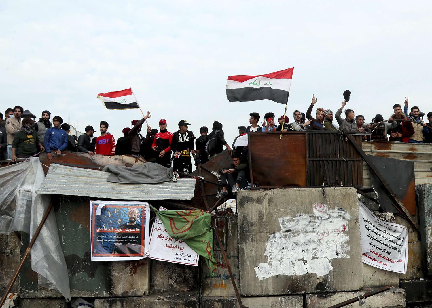Since October 1, demonstrators in Baghdad and southern cities have disappeared almost daily