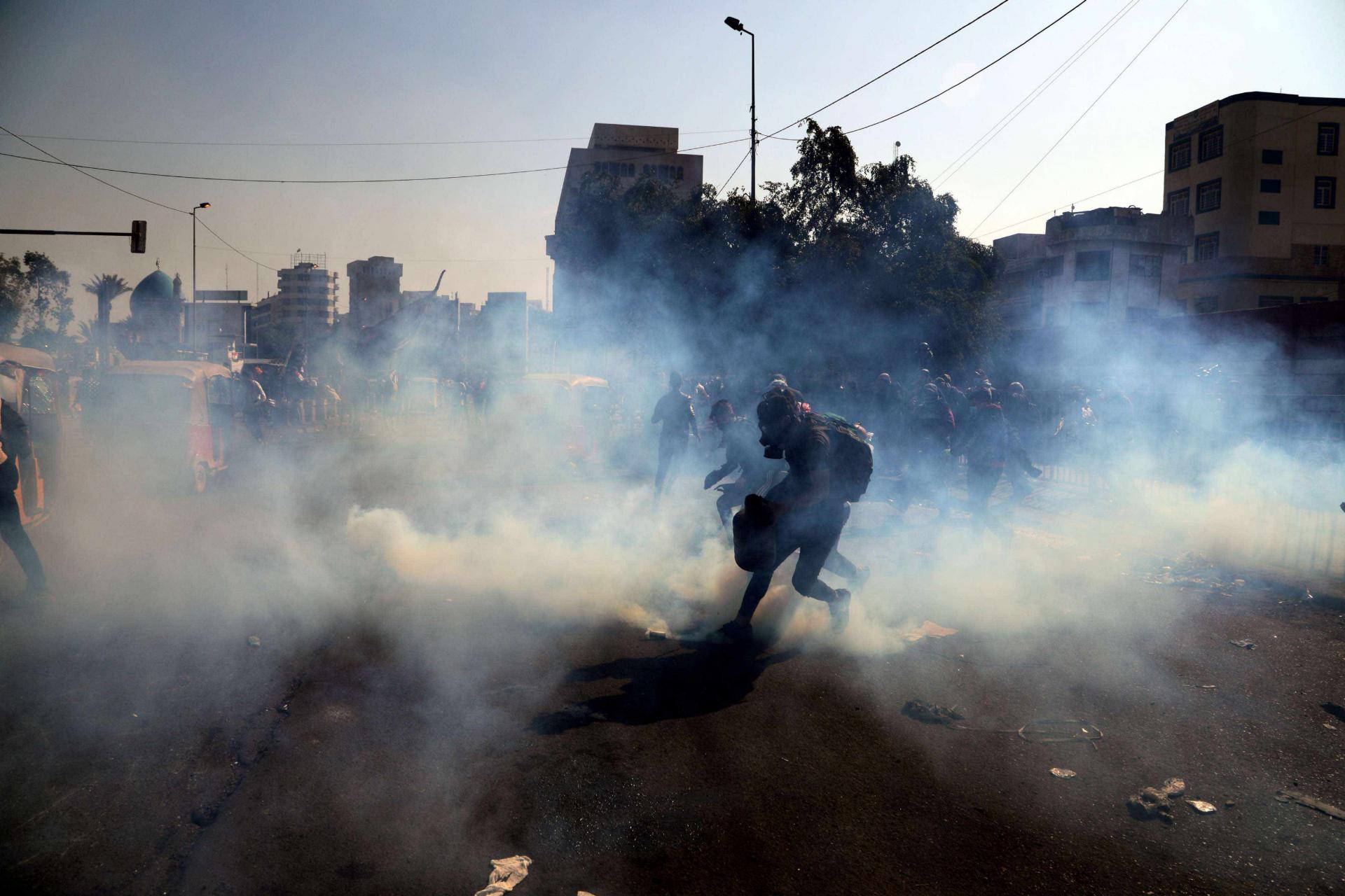The station's Baghdad office was raided in the first week of rallies and on January 10, one of its correspondents and his cameraman were gunned down