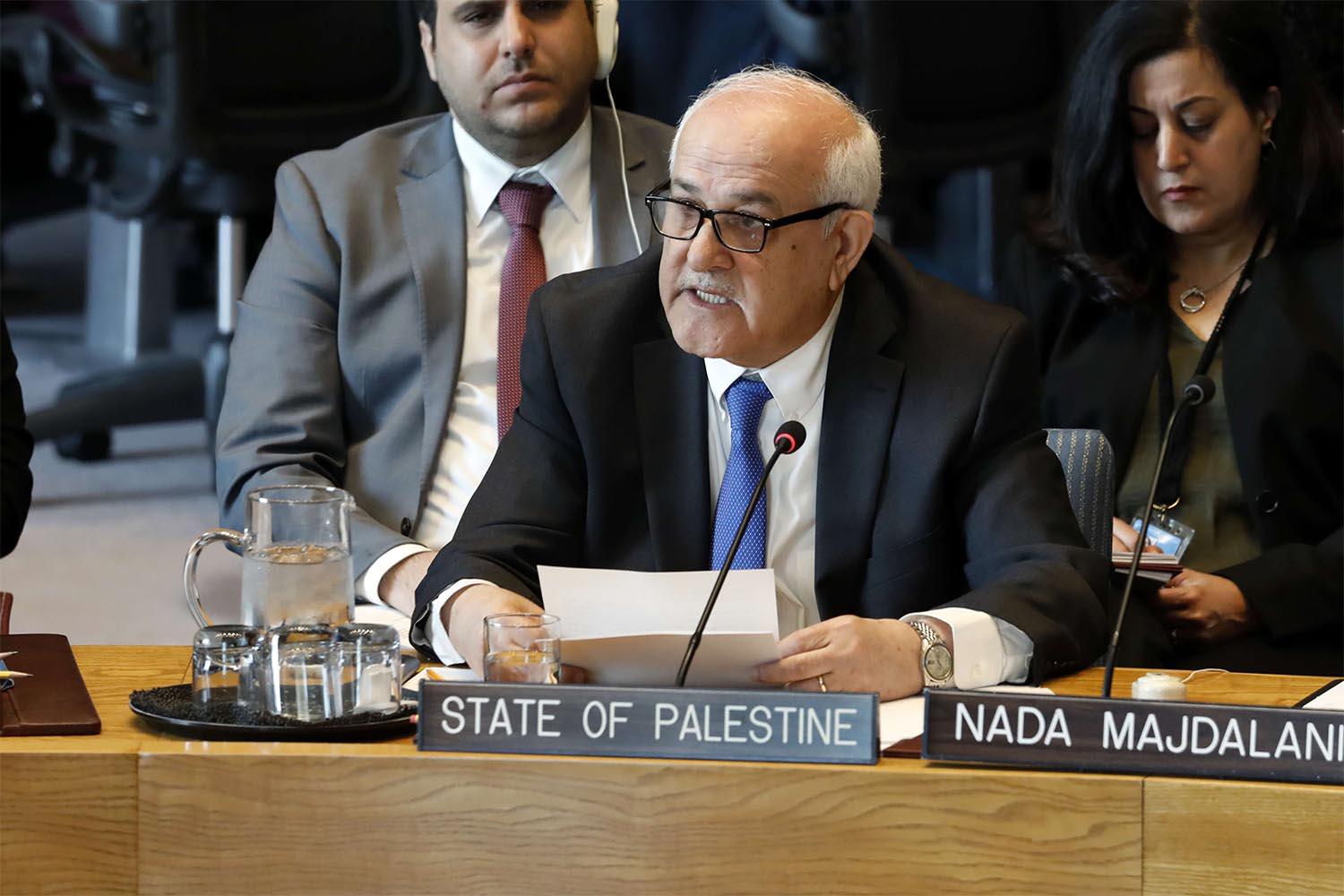 Palestinian Ambassador to the United Nations Riyad Mansour 