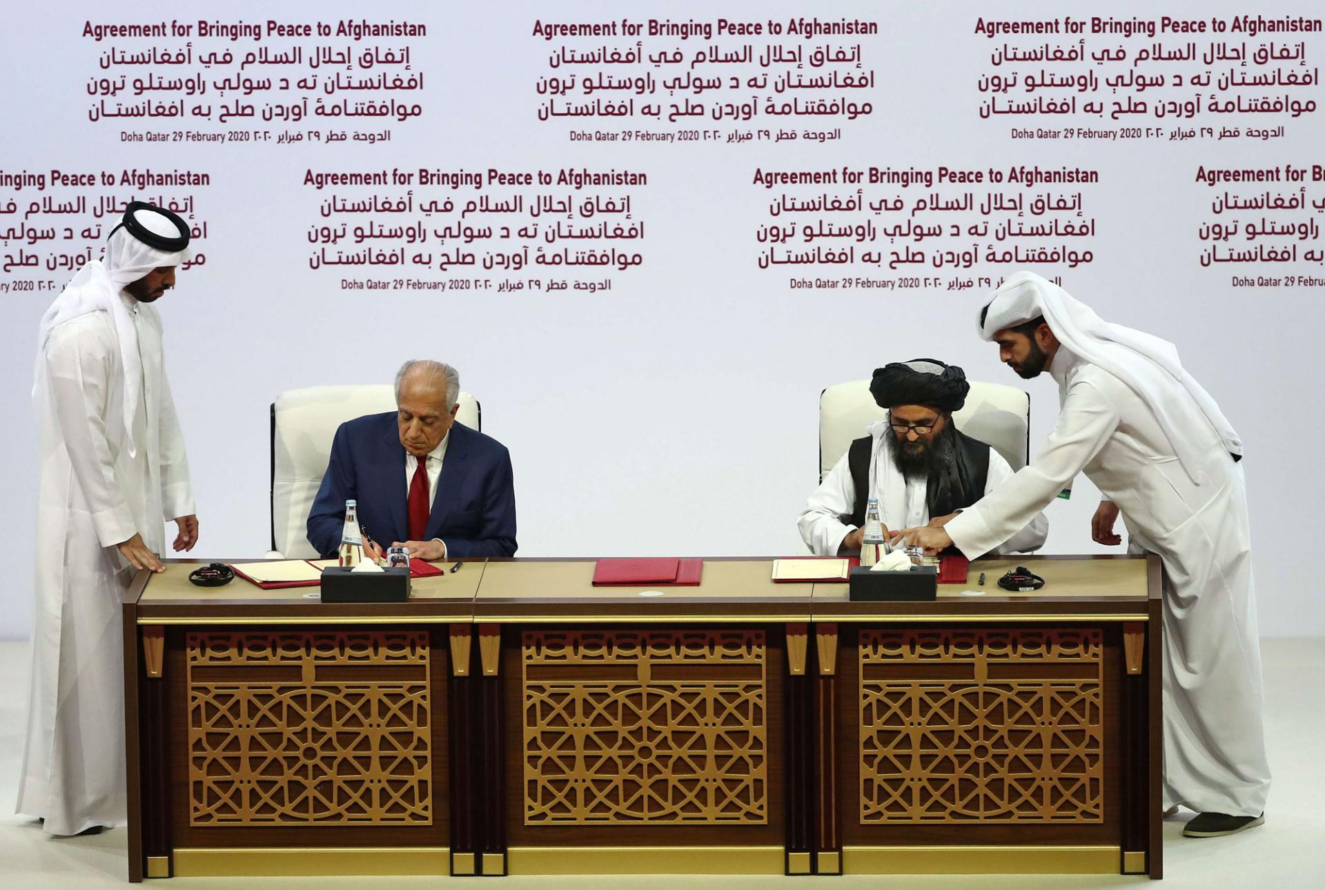 توقيع اتفاق تاريخي بين واشنطن وطالبان في الدوحة