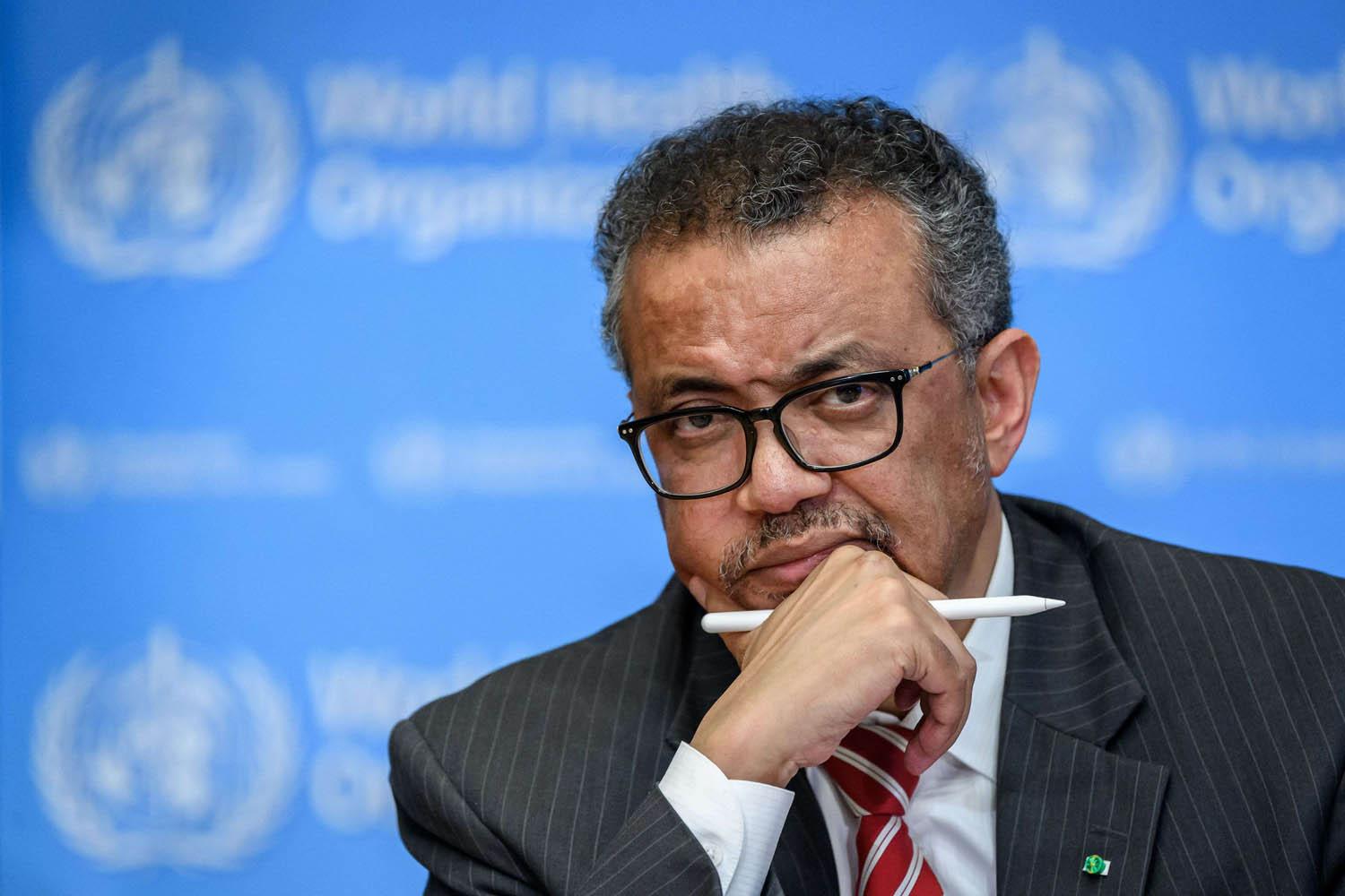 مدير عام منظمة الصحة العالمية تيدروس أدهانوم جيبريسوس