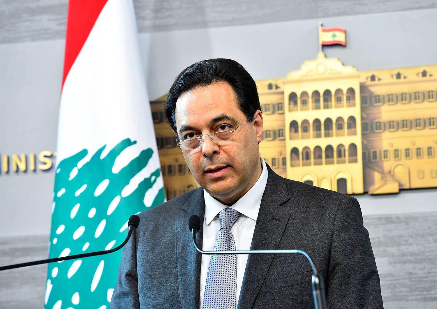 رئيس الحكومة اللبنانية المستقيل حسان دياب