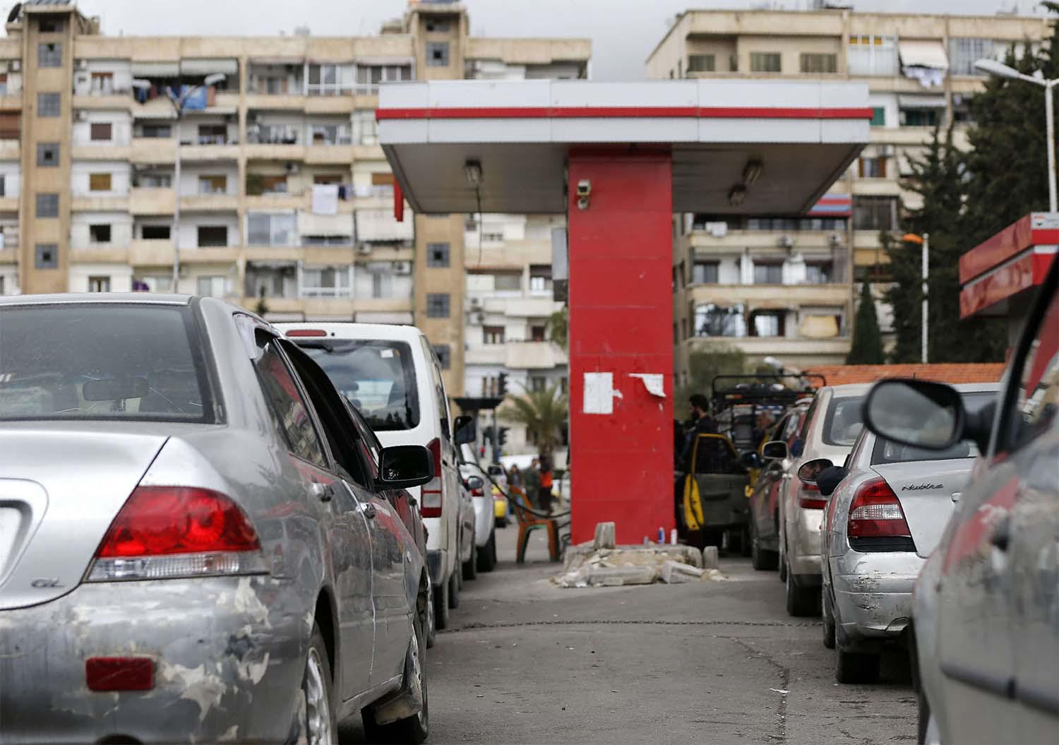 Long queues at petrol stations