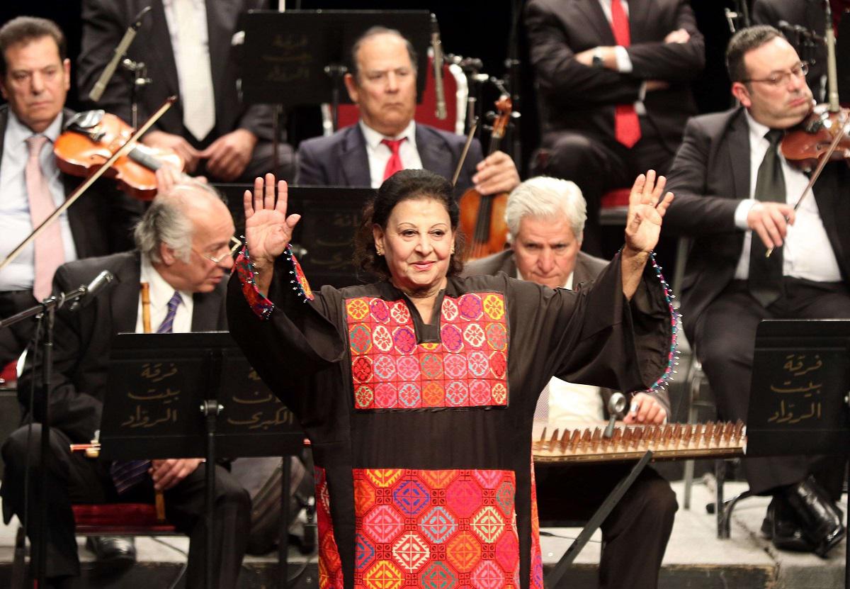 الفنانة الاردنية سلوى العاص في فعالية سابقة