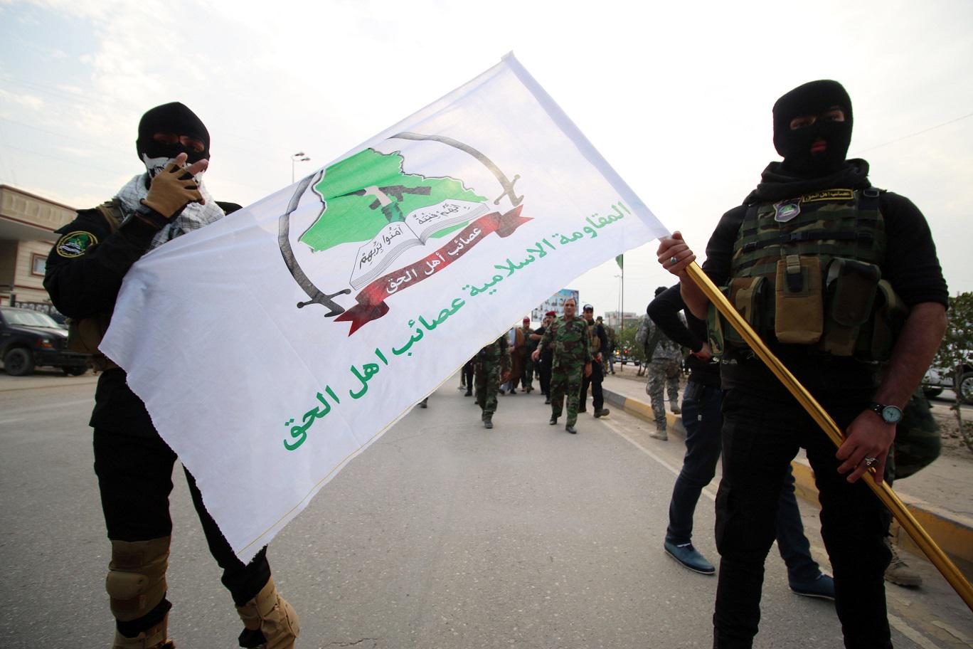 عناصر تنتمي لكتائب عصائب أهل الحق بالعراق
