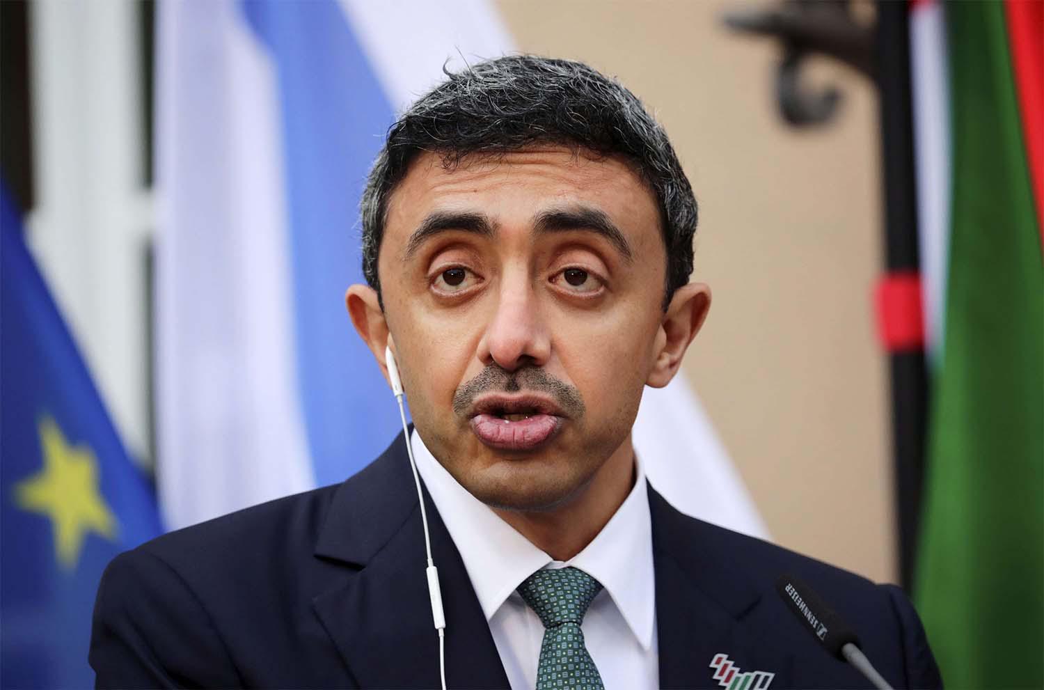 Emirati Foreign Minister Sheikh Abdullah bin Zayed Al Nahyan 