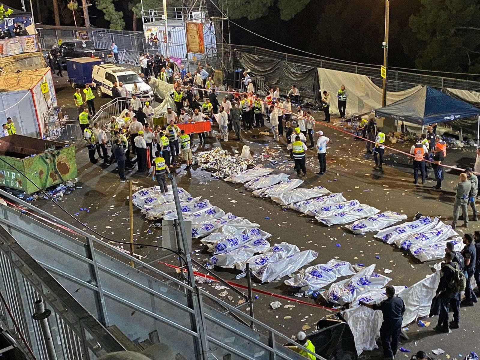 Corpses lying on the ground