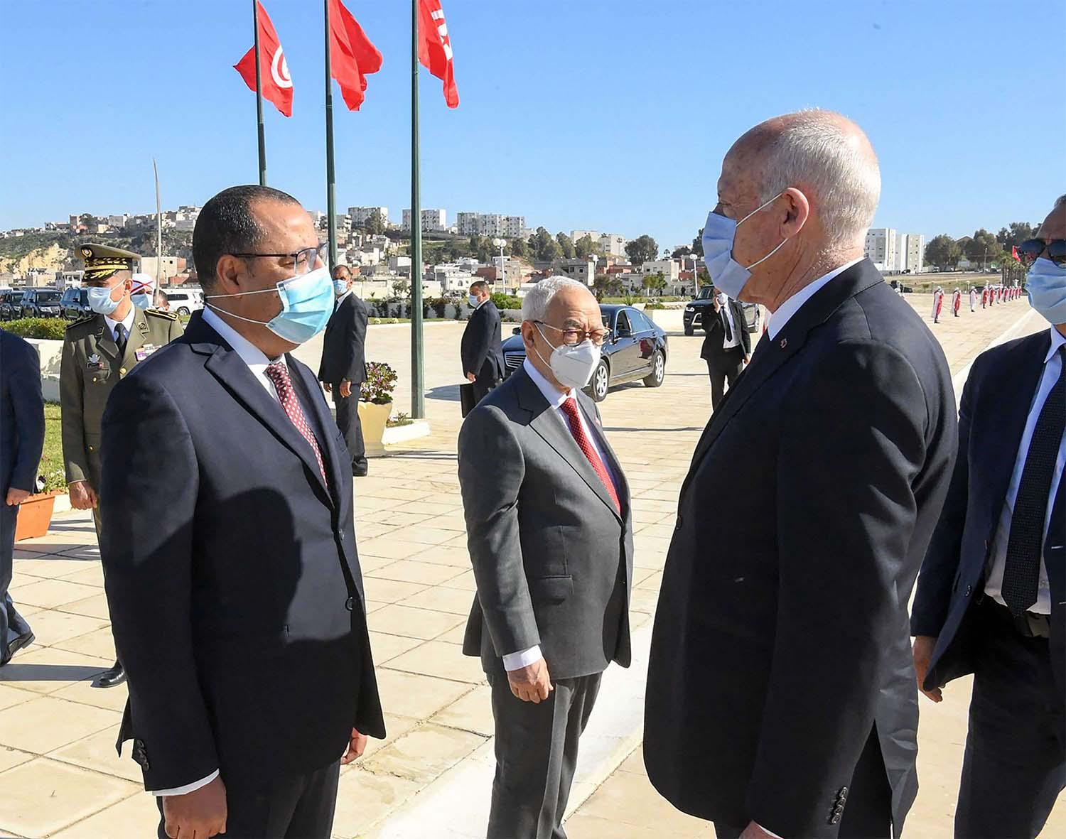 The dispute erupted when Saied refused this year to approve Mechichi's reshuffle 
