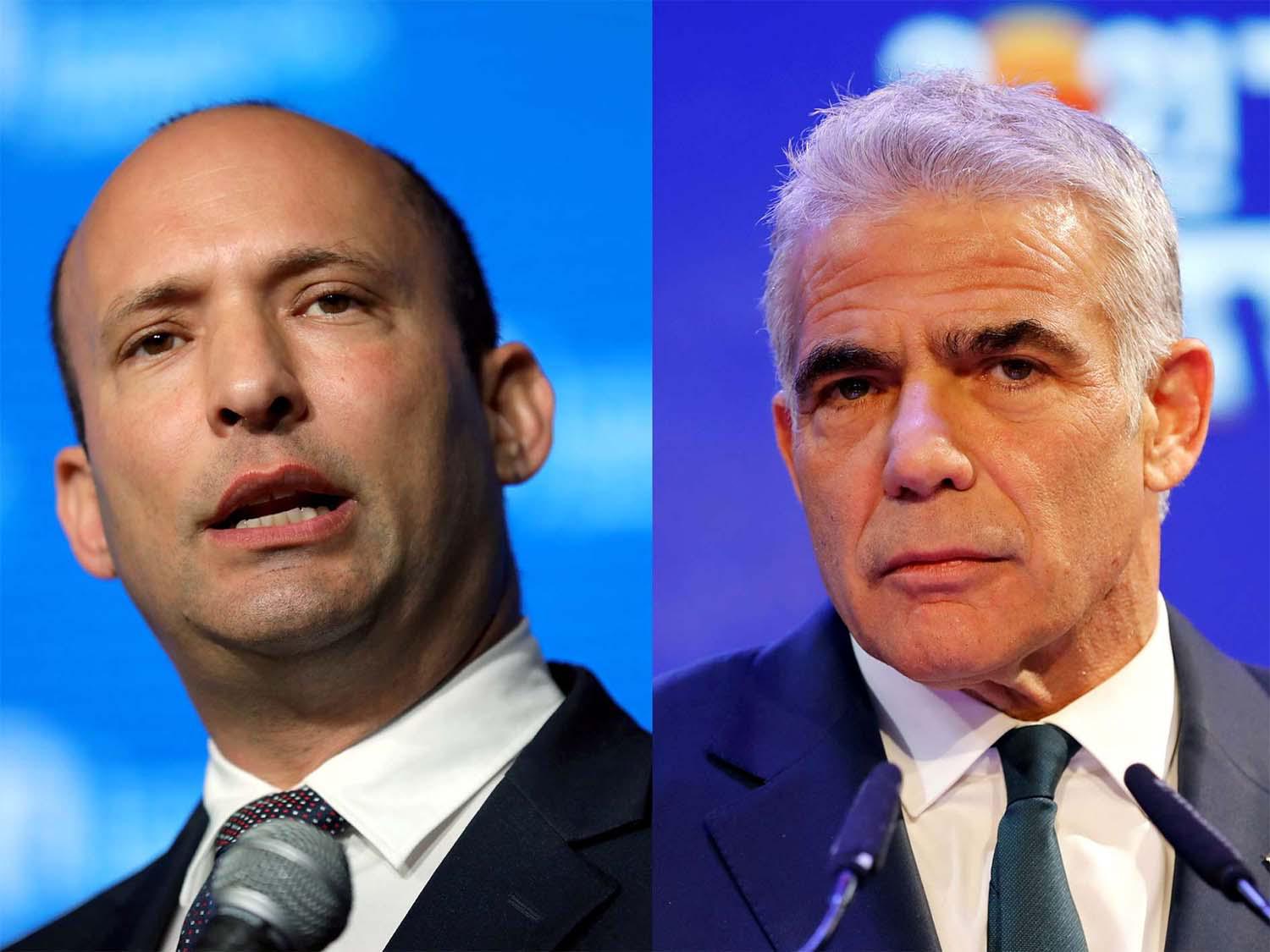 Lapid (R) says his government will work for all Israel's citizens
