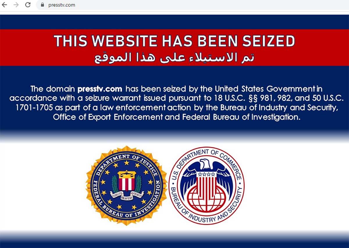 33 websites used by the Iranian Islamic Radio and Television Union and three websites operated by the Iran-backed Kataib Hezbollah militia seized