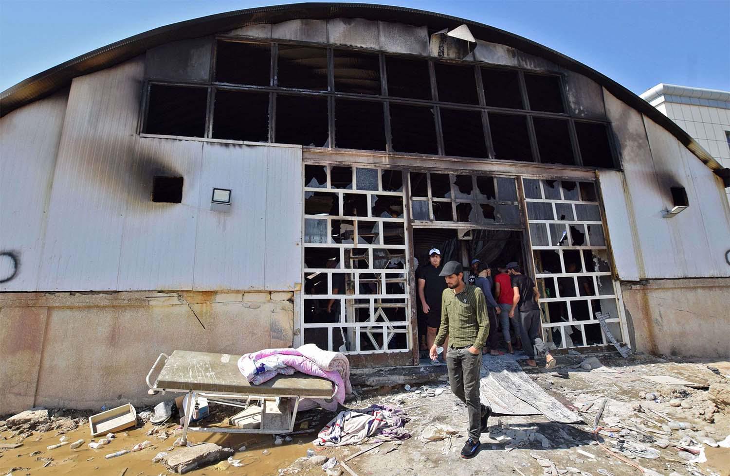It is the second time a large fire killed coronavirus patients in an Iraqi hospital this year