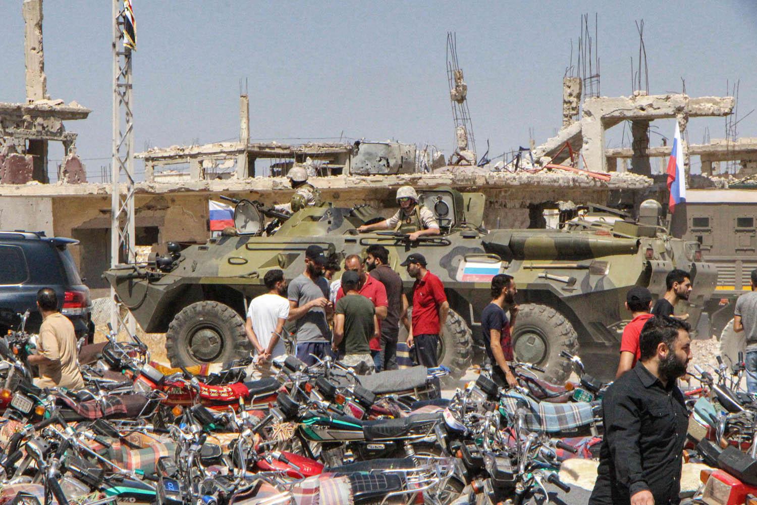 دورية روسية في درعا البلد