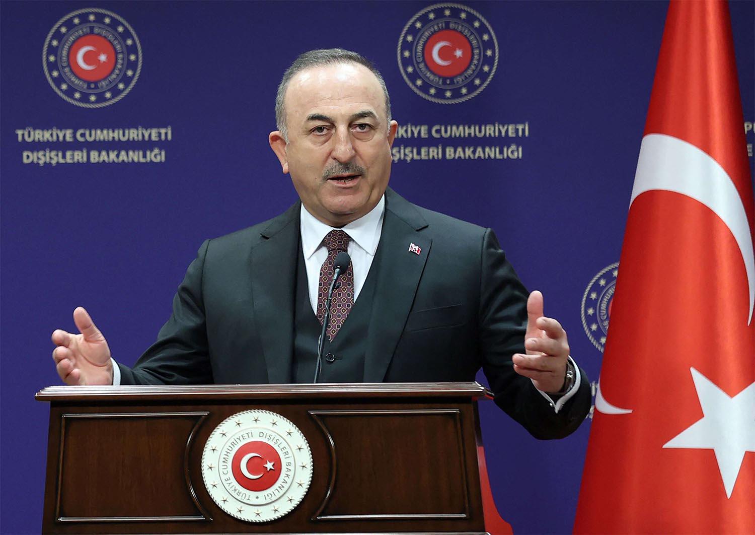 Cavusoglu says Turkey will not turn its back on its commitment to a Palestinian state