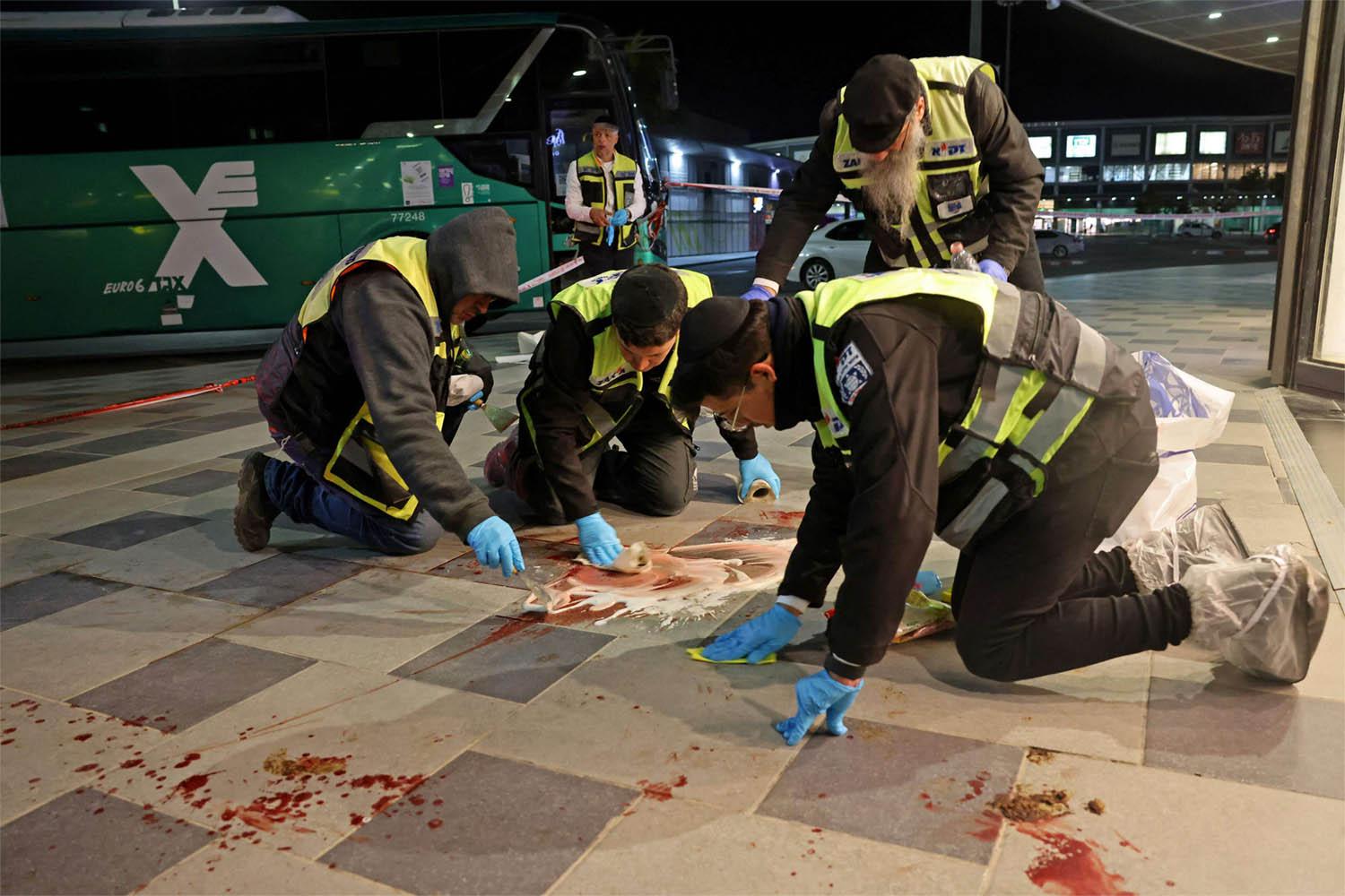 Police said the attacker careened his car into a cyclist and stabbed five people across a swath of the city center